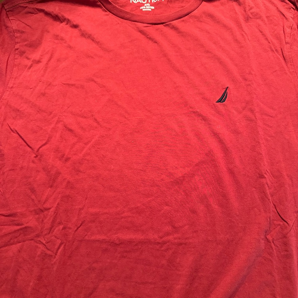 Nautica burgundy short sleeve